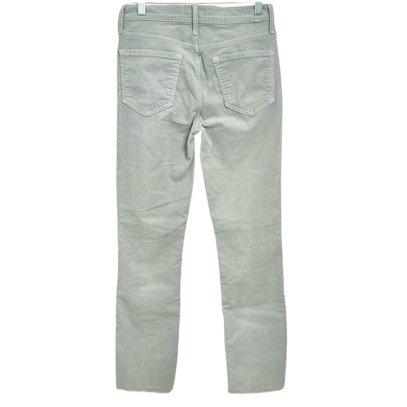 Mother Mid Rise Dazzler Ankle Fray Corduroy Jeans Pants Gray Green 26 Short - Picture 7 of 10